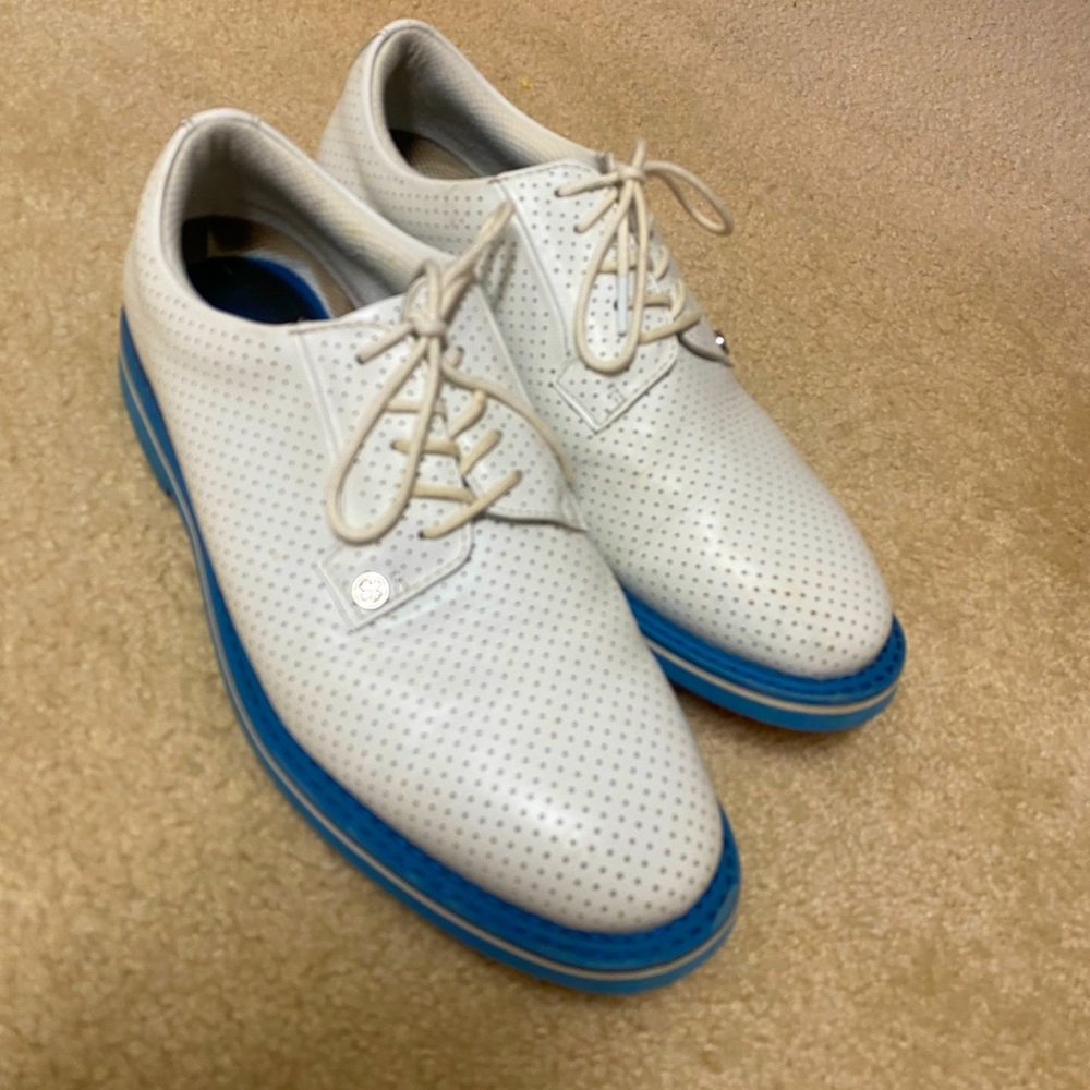 G/Fore Collection Gallivanter Golf Shoes Mens 9 
White Blue Leather